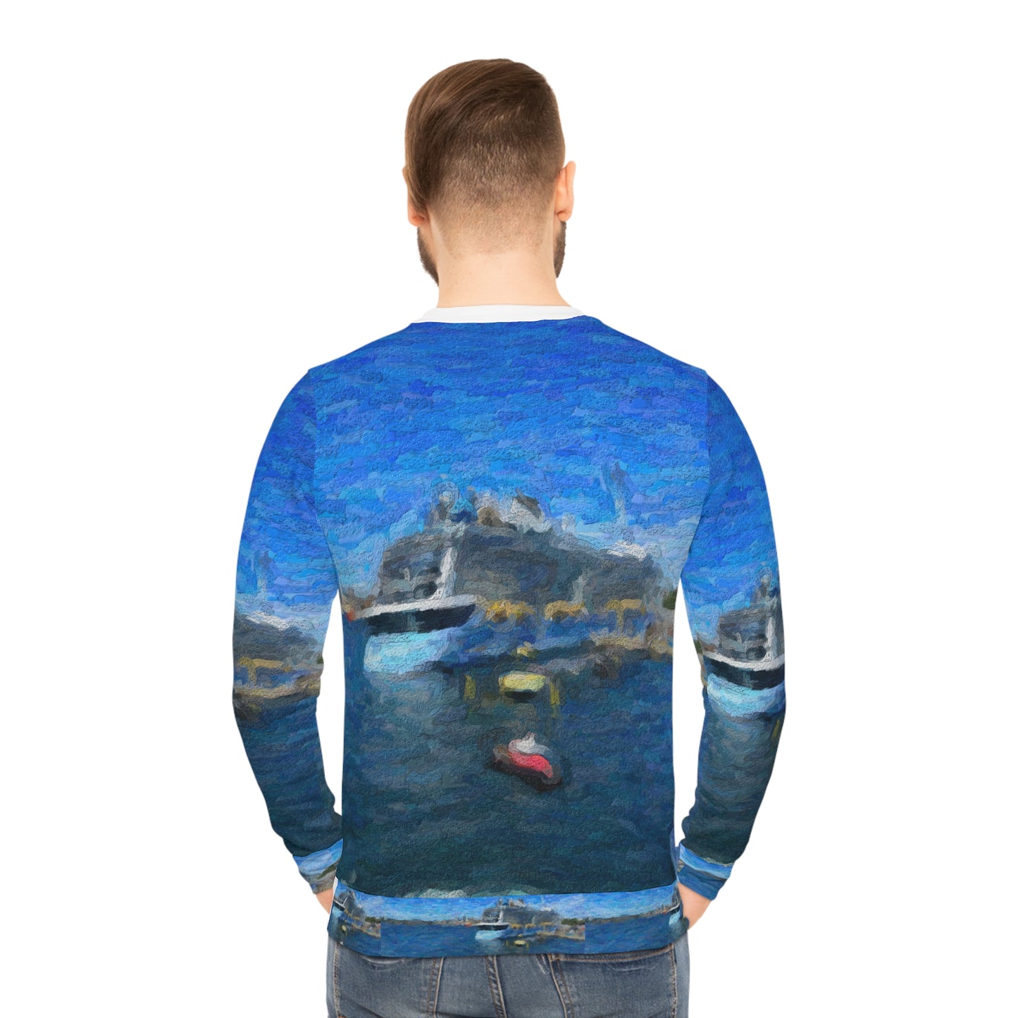 Sweatshirt_Unisex_AOP ... Into Vancouver Harbor We Arrive: Celebrity Edge-Cruise ... Vancouver, British Columbia ... June 2024 ... Original Works