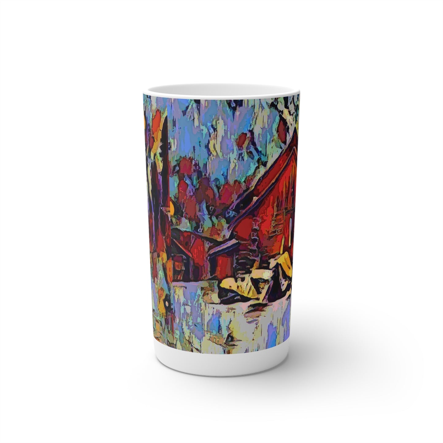 Conical Coffee Mugs (3oz, 8oz, 12oz) ... A Very Abstract "Mountain Winter Scene" ... Original Works. Copyright Phot's Photo_LODA: Les Objets D'Art. December 2023 ...