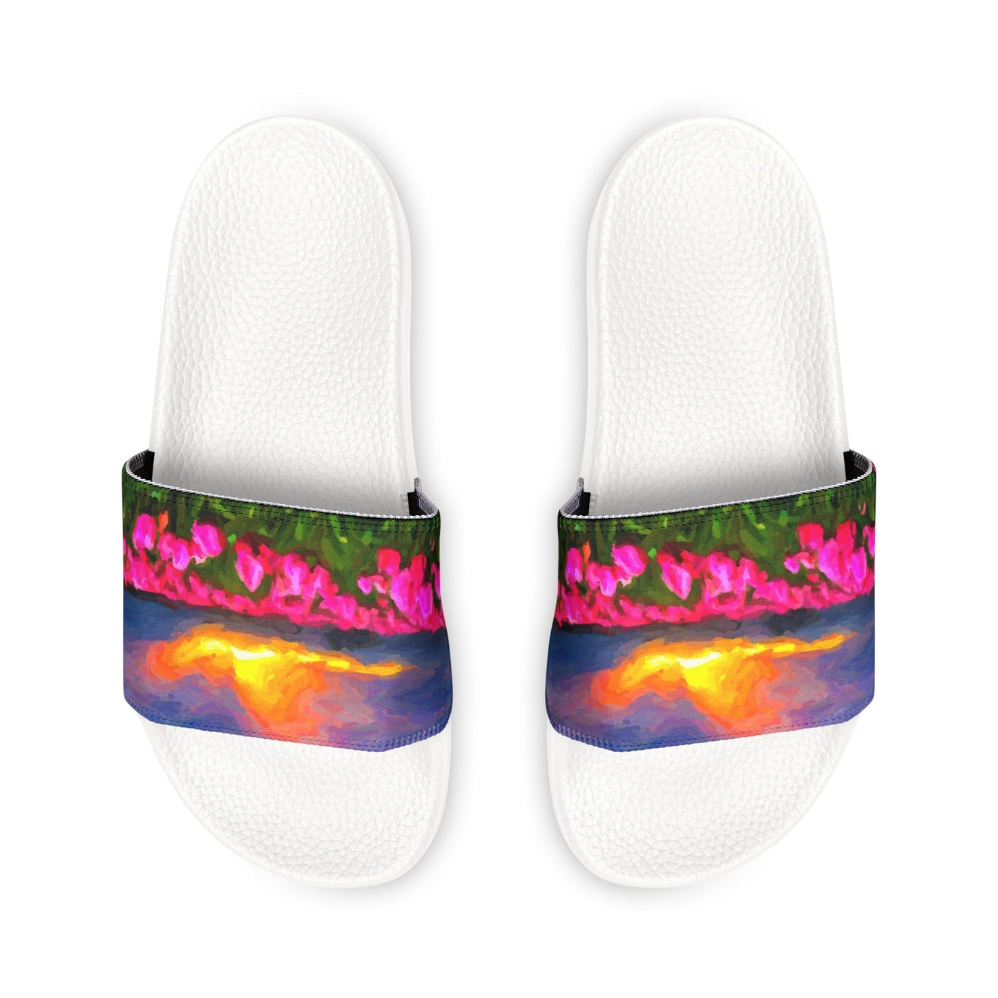 Men's PU Slide Sandals ... Skagit Valley Tulips ... Skagit Valley, Washington ... Family Archives ... Original Works ... Circa 1980's ...
