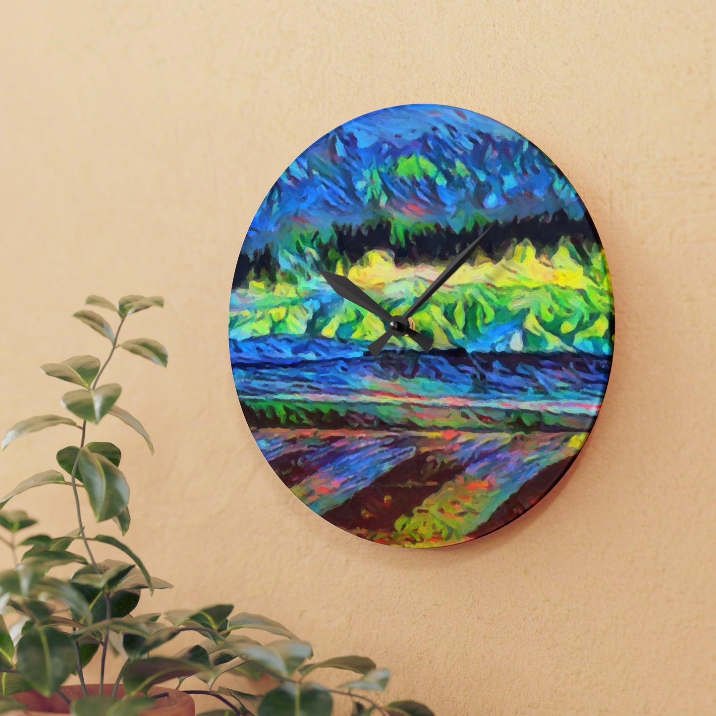 Acrylic Wall Clock ... On-The-Prairie .. "The Storm Is Brewing" ... Central Idaho: November 2023 ... Original Works ...