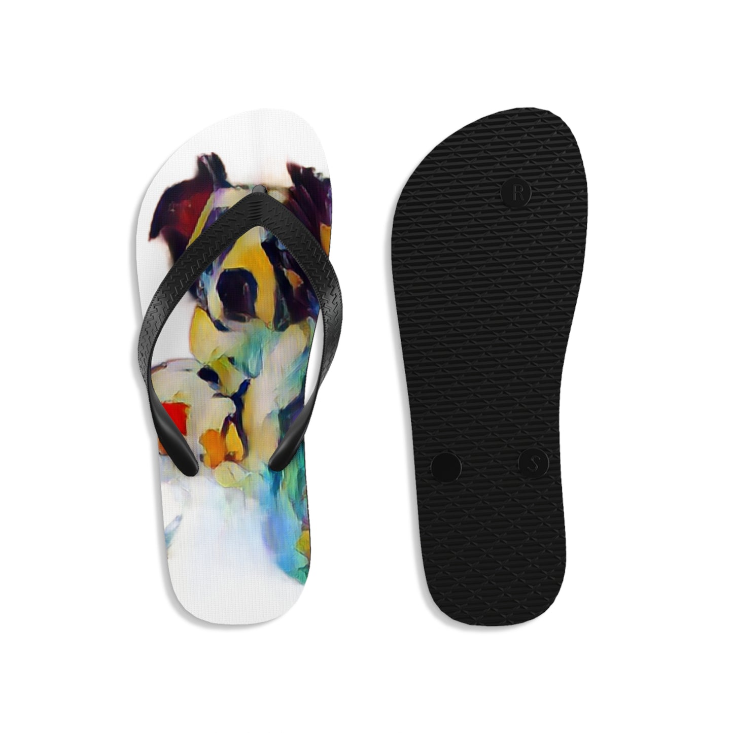 Unisex Flip-Flops ... Ozzy-Hippensteel ... "Don't Cry Now ... Dry-Your_Eyes ... On The Wind". Oriignal Works. May 2023.