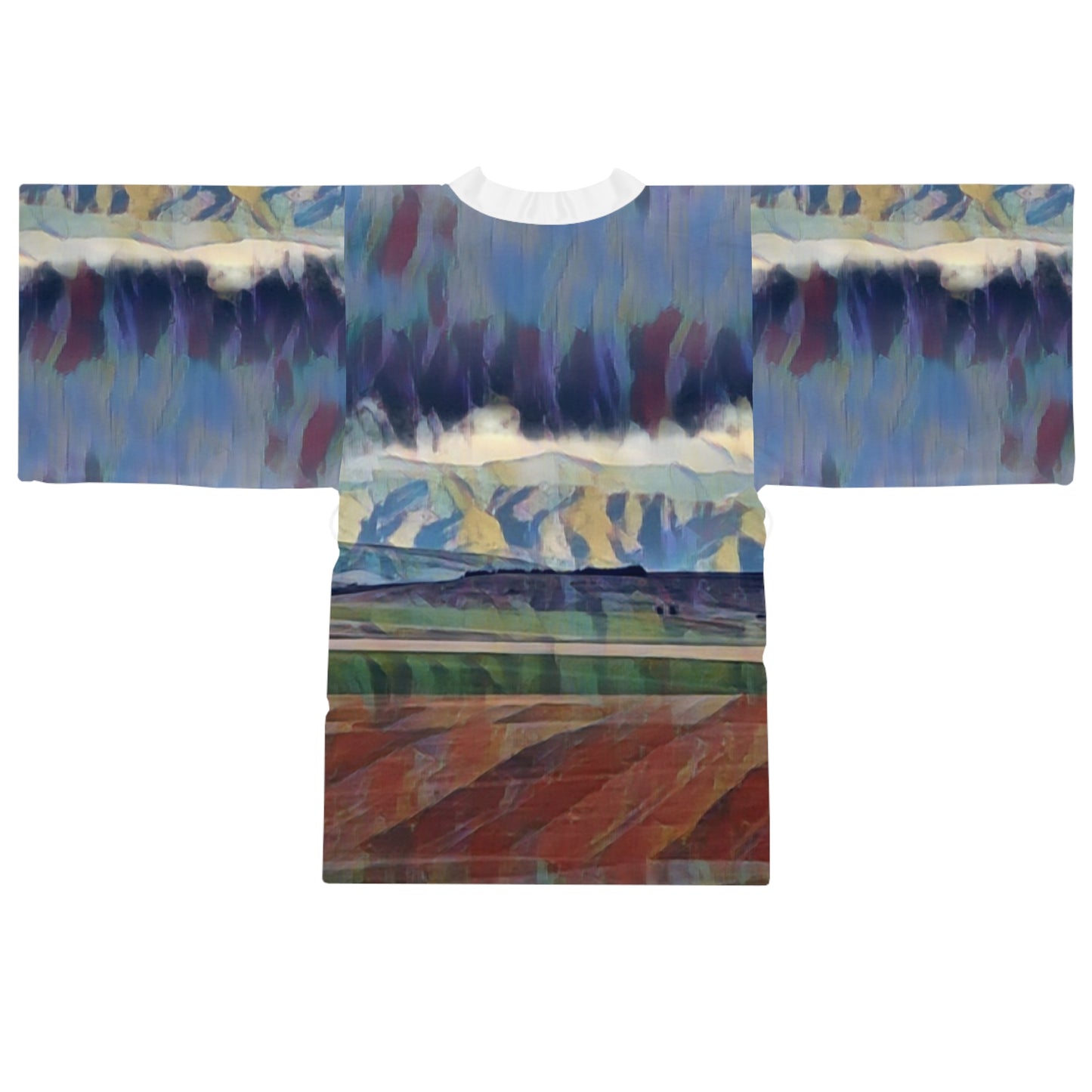 Long Sleeve Kimono Robe (AOP) ... On-The-Prairie .. "The Storm Is Brewing" ... Central Idaho: November 2023 ... Original Works ...