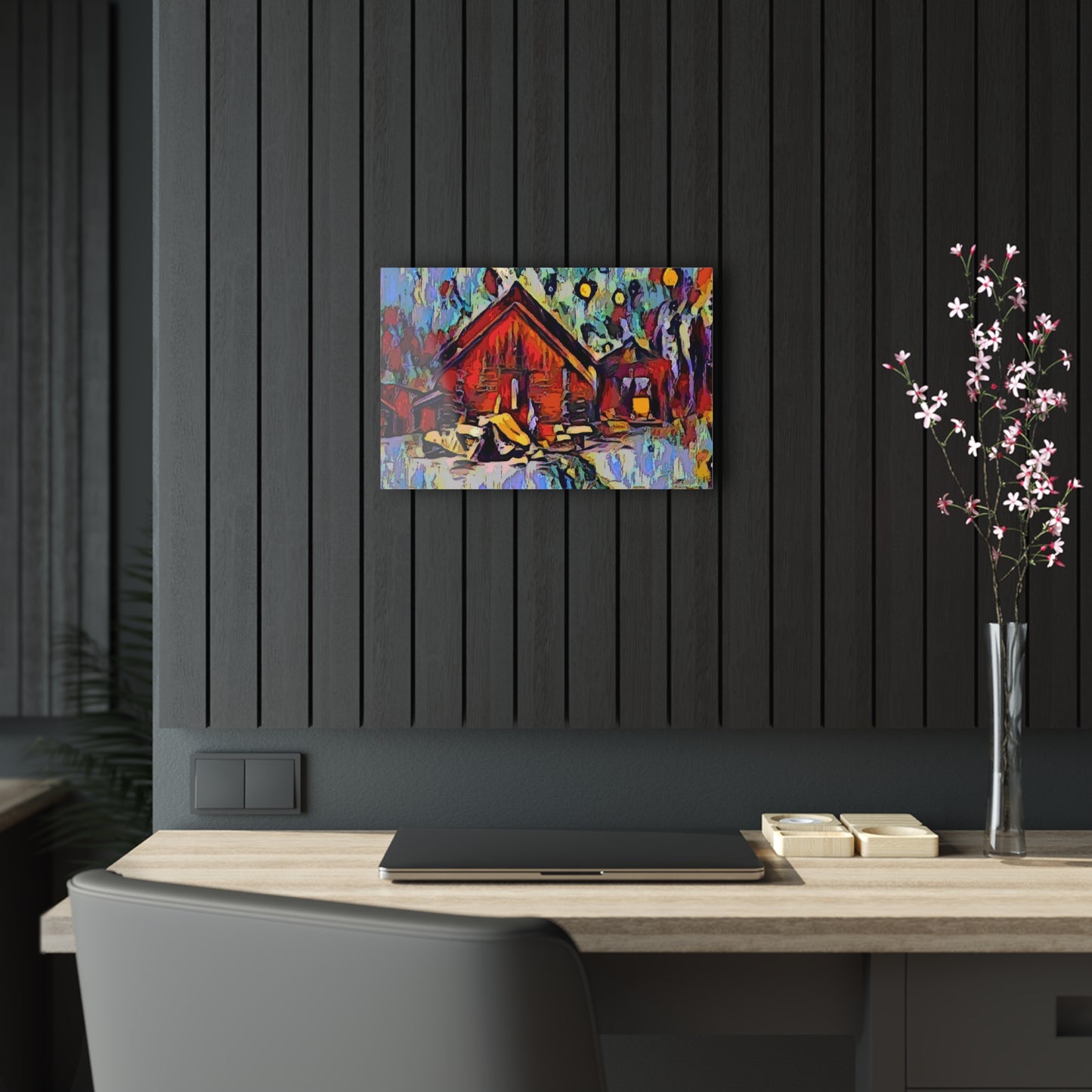 Acrylic Prints ... A Very Abstract "Mountain Winter Scene" ... Original Works. Copyright Phot's Photo_LODA: Les Objets D'Art. December 2023 ...