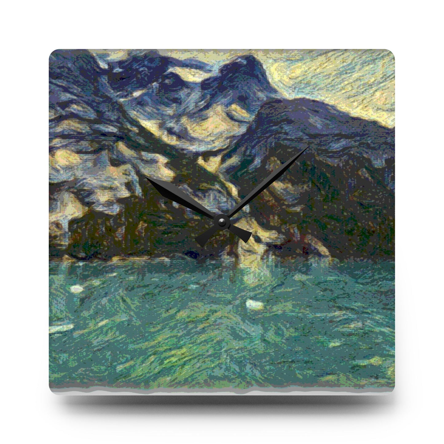 Acrylic Wall Clock ... Tracy Arm Fjord ... South Of Skagway, Alaska ... Summer: June 2024 ... Original Works ...