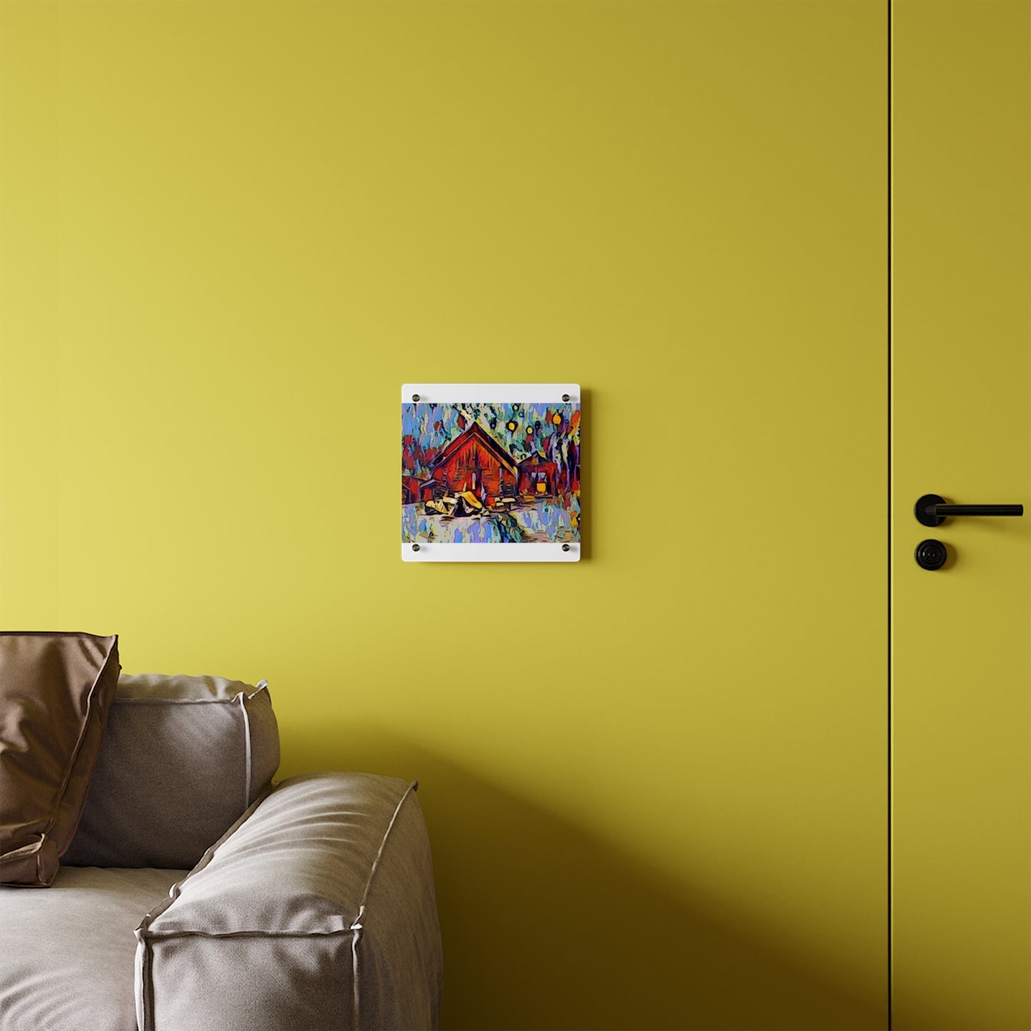 Acrylic Wall Art Panels ... A Very Abstract "Mountain Winter Scene" ... Original Works. Copyright Phot's Photo_LODA: Les Objets D'Art. December 2023 ...