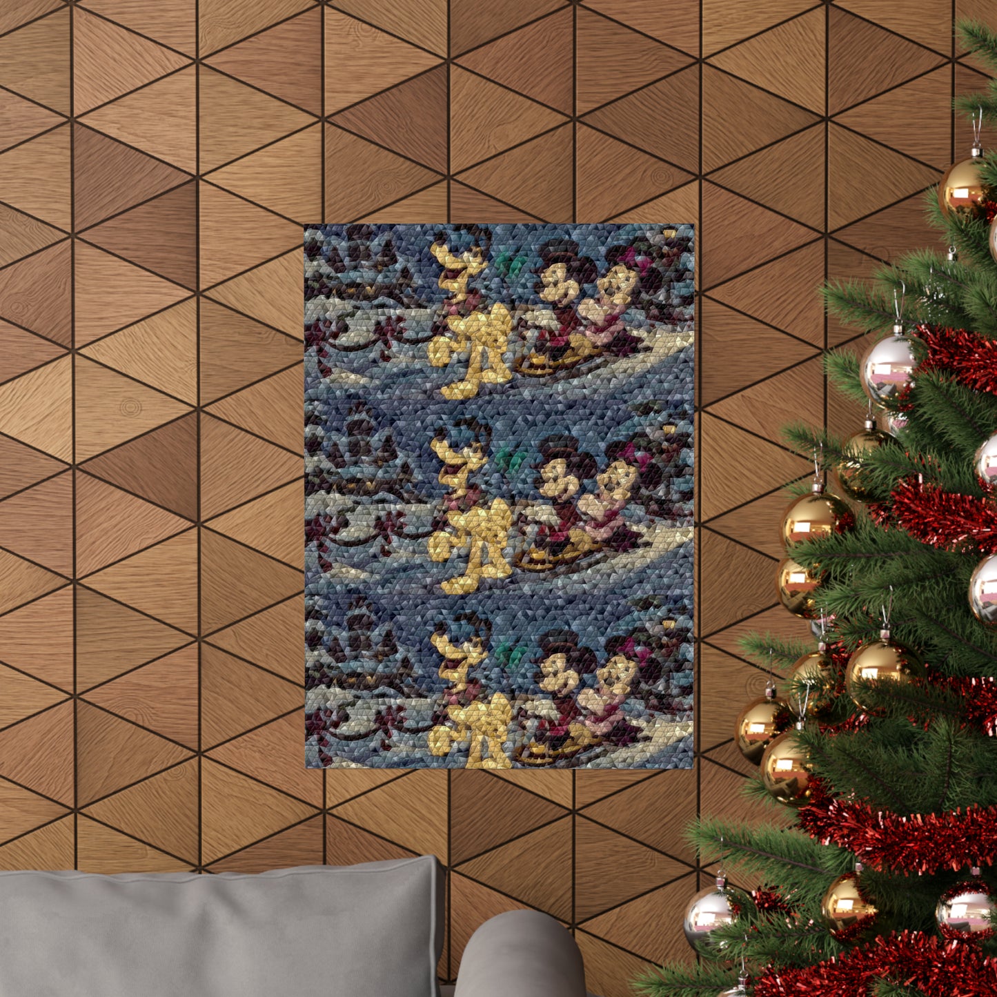 Matte Vertical Posters ... Mickey_N_Minnie Mouse & Pluto ... "A Winter Sleigh Ride" ... Original Works. Winter 2023 ...