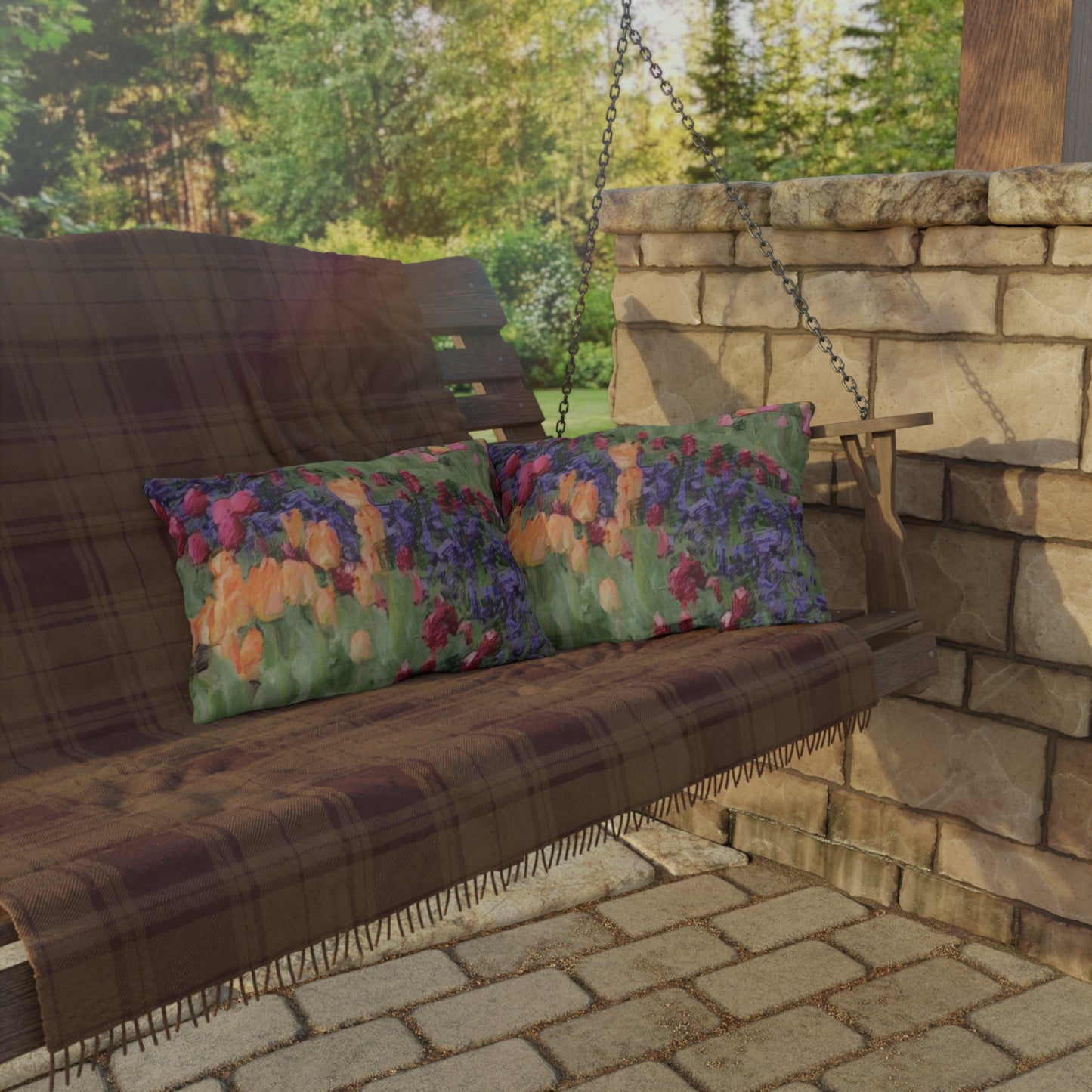 Outdoor Pillows ... Skagit Valley Tulips ... Skagit Valley, Washington ... Family Archives ... Original Works ... Circa 1980's ...