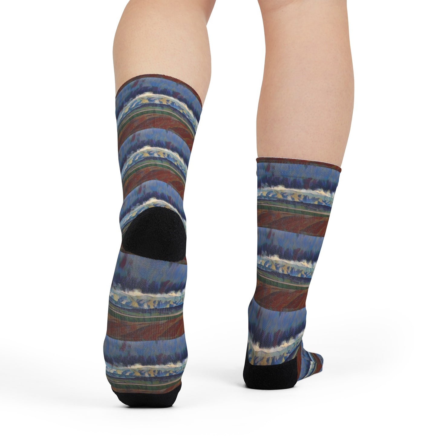 Sublimation Crew Socks ... On-The-Prairie .. "The Storm Is Brewing" ... Central Idaho: November 2023 ... Original Works  ...