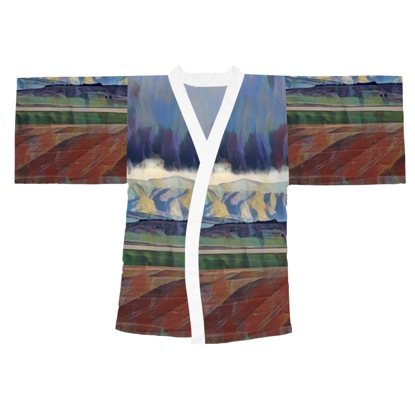 Long Sleeve Kimono Robe (AOP) ... On-The-Prairie .. "The Storm Is Brewing" ... Central Idaho: November 2023 ... Original Works ...
