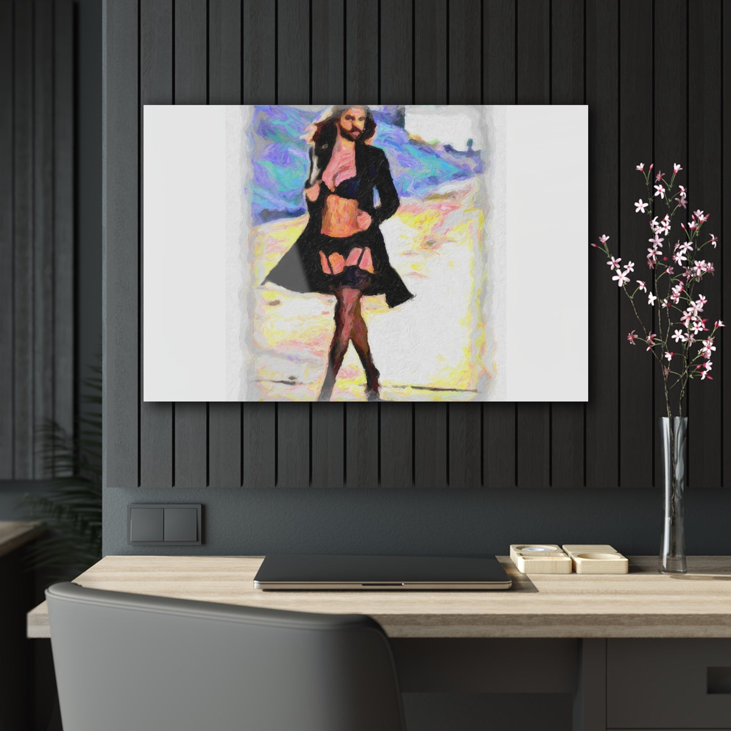 Acrylic Prints ... The Low Spark of High_HEELED_Boys ... 'Garterbelt & Bra Inclusive!' ... Original Works ...