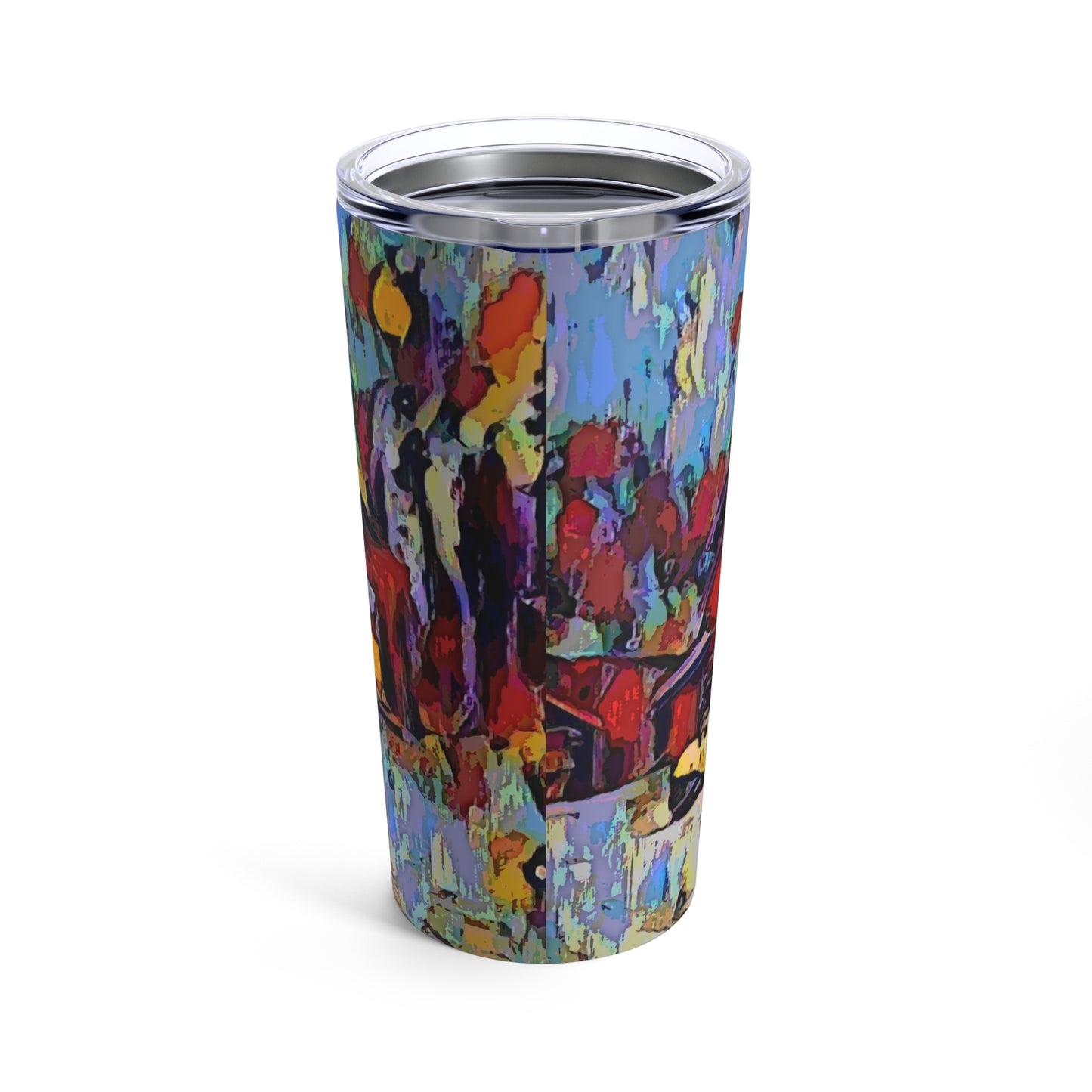 Tumbler 20oz ... A Very Abstract "Mountain Winter Scene" ... Original Works. Copyright Phot's Photo_LODA: Les Objets D'Art. December 2023 ...