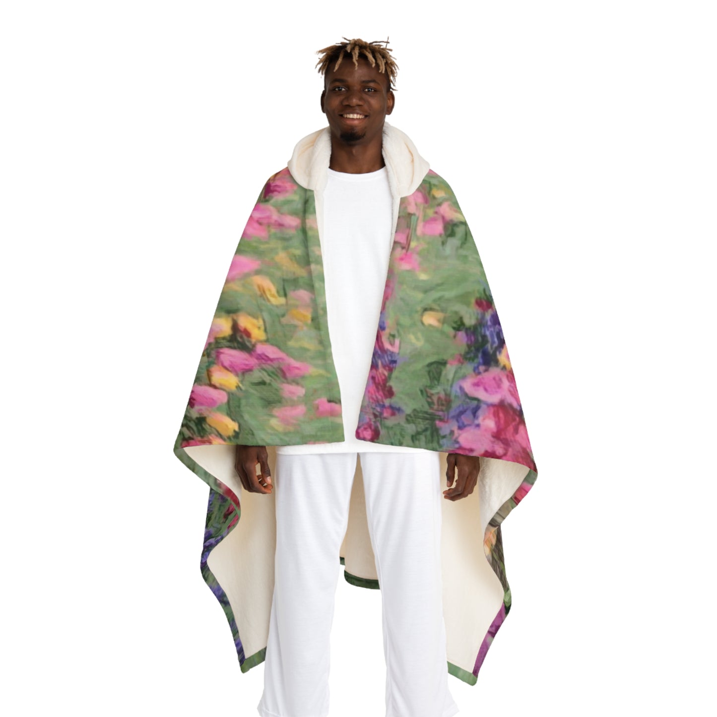 Hooded Sherpa Fleece Blanket ... Skagit Valley Tulips ... Skagit Valley, Washington ... Family Archives ... Original Works ... Circa 1980's ...