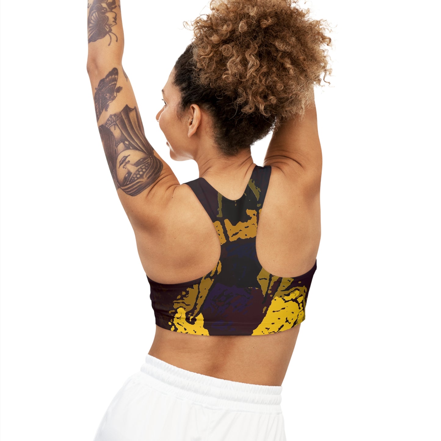 Seamless Sports Bra (AOP) ... I'll Walk 'A-Hundred-Miles' In Stilettos ... Original Works ... June 2023. Central Idaho, USA ...
