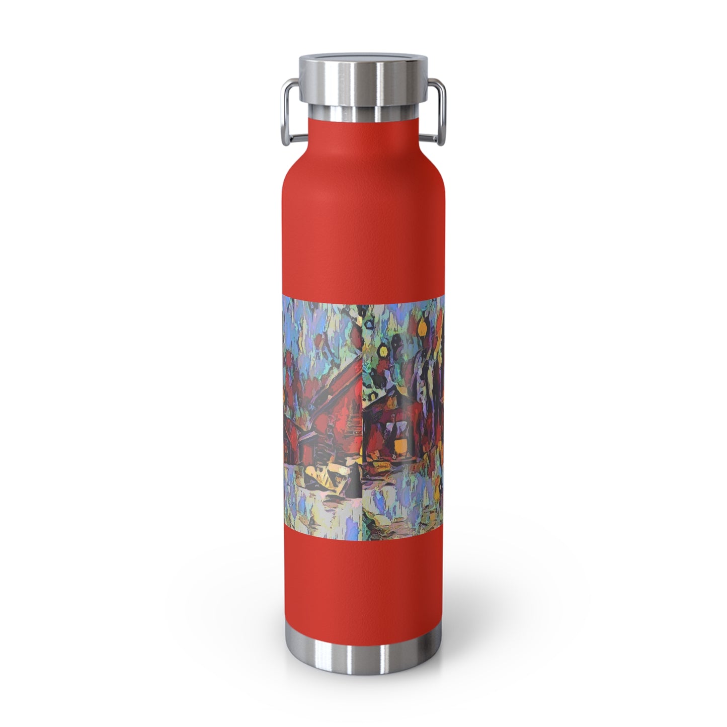 Copper Vacuum Insulated Bottle, 22oz ... A Very Abstract "Mountain Winter Scene" ... Original Works. Copyright Phot's Photo_LODA: Les Objets D'Art. December 2023 ...