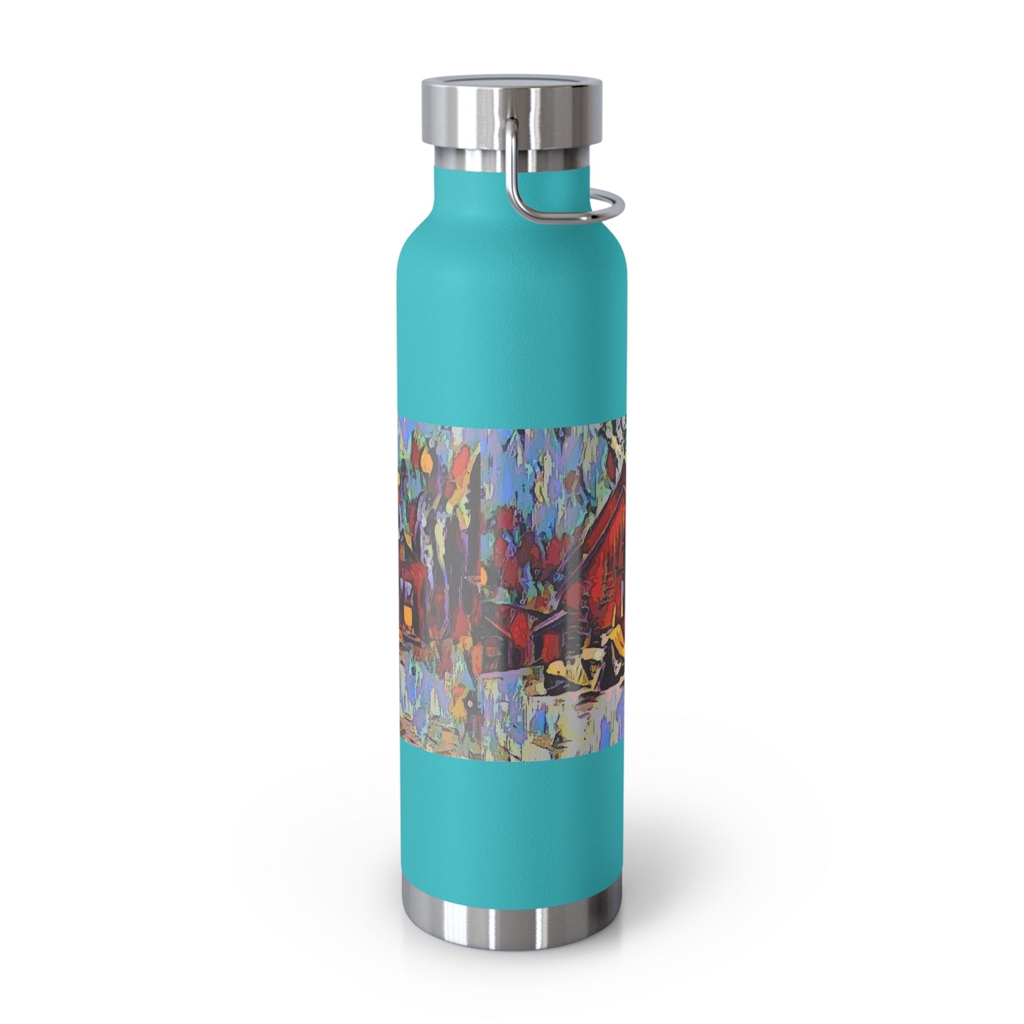Copper Vacuum Insulated Bottle, 22oz ... A Very Abstract "Mountain Winter Scene" ... Original Works. Copyright Phot's Photo_LODA: Les Objets D'Art. December 2023 ...