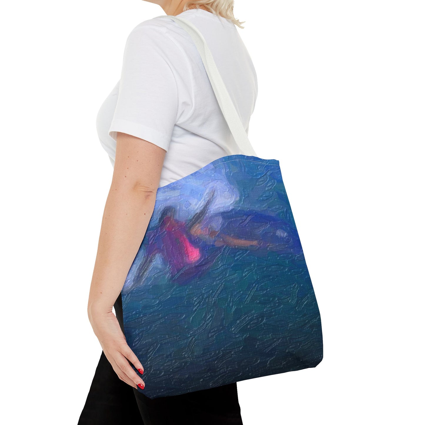 Tote Bag (AOP) ... Paris_2024_Surfing Competition-Tahiti_French-Polynesia .... 'Gabriel Medina World Campion Drops-In' ... Original Works ...