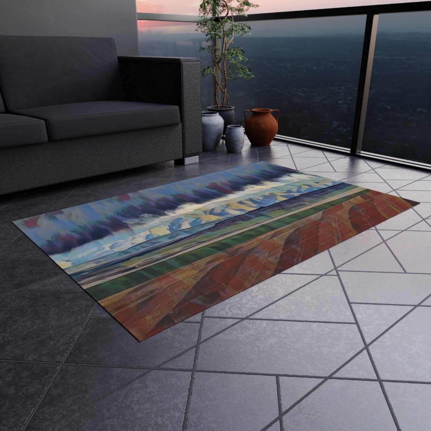 Outdoor Rug ... On-The-Prairie .. "The Storm Is Brewing" ... Central Idaho: November 2023 ... Original Works  ...