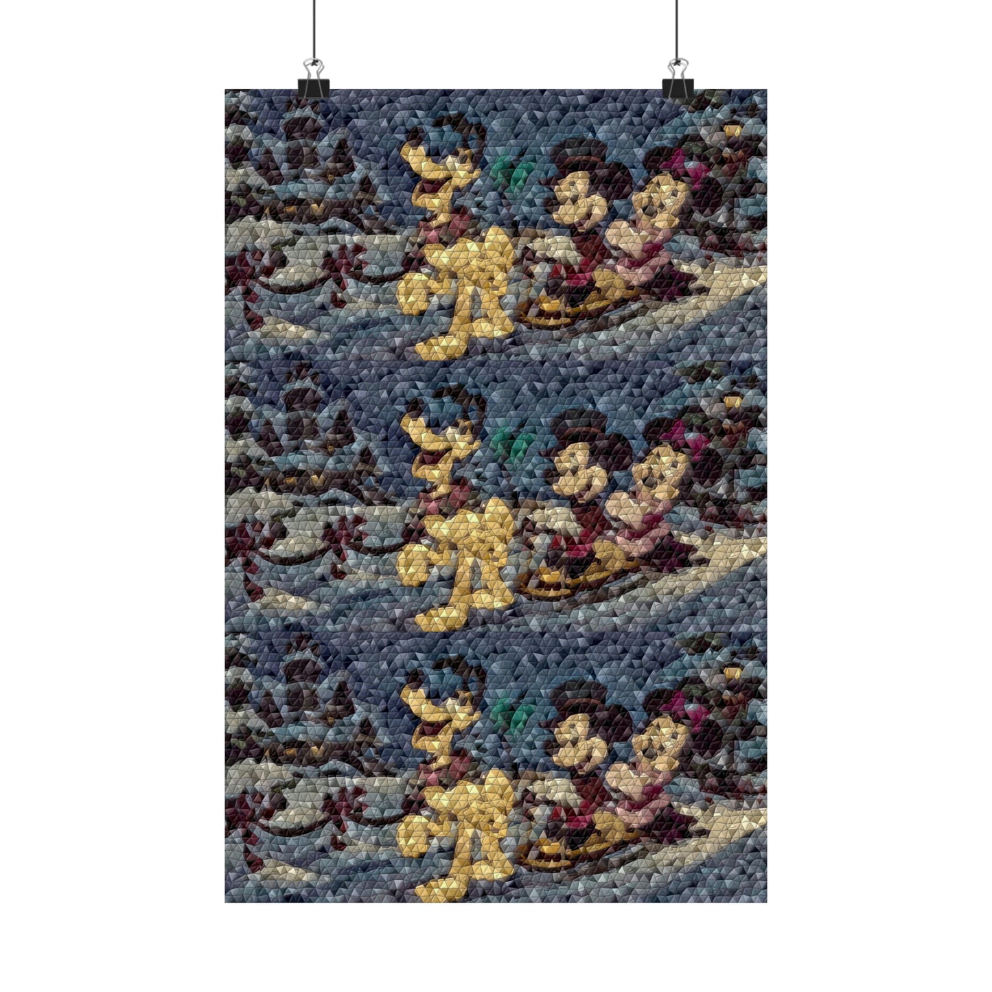 Matte Vertical Posters ... Mickey_N_Minnie Mouse & Pluto ... "A Winter Sleigh Ride" ... Original Works. Winter 2023 ...