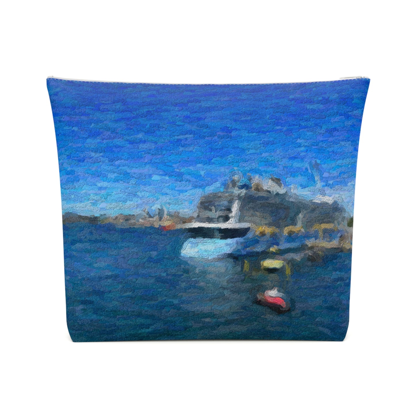 Cotton Cosmetic Bag ... Into Vancouver Harbor We Arrive: Celebrity Edge-Cruise ... Vancouver, British Columbia ... June 2024 ... Original Works