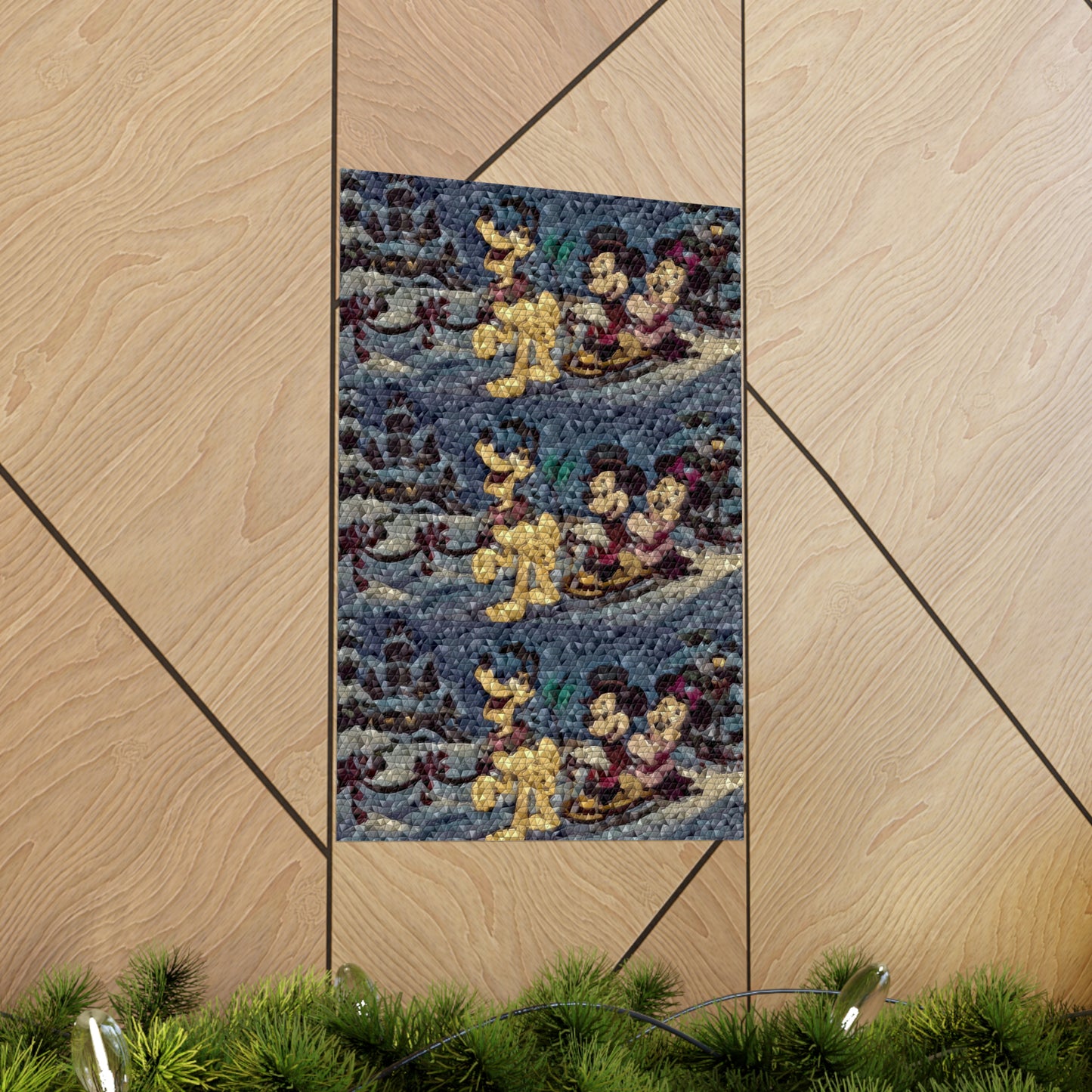 Matte Vertical Posters ... Mickey_N_Minnie Mouse & Pluto ... "A Winter Sleigh Ride" ... Original Works. Winter 2023 ...