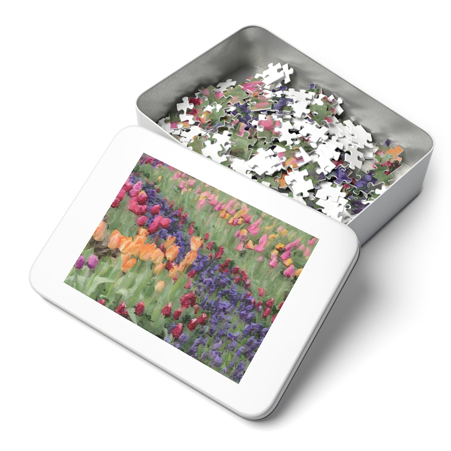 Jigsaw Puzzle (30, 110, 252, 500,1000-Piece) ... Skagit Valley Tulips ... Skagit Valley, Washington ... Family Archives ... Original Works ... Circa 1980's ...