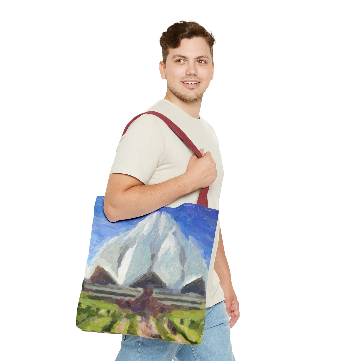 Tote Bag (AOP) ... Bahai'i-House-Of-Worship ... "New Delhi's World-Famous Lotus Temple" ... Original Works ... Delhi, India: Circa 2003-2007 ...