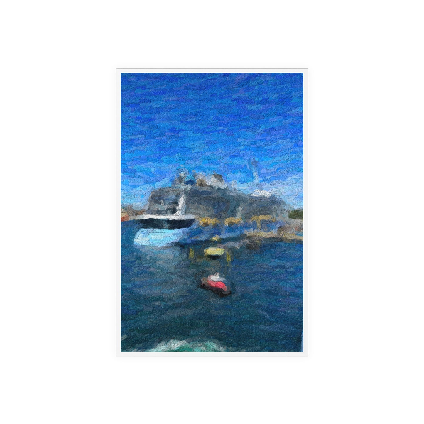 Acrylic Sign with Wooden Stand ... Into Vancouver Harbor We Arrive: Celebrity Edge-Cruise ... Vancouver, British Columbia ... June 2024 ... Original Works