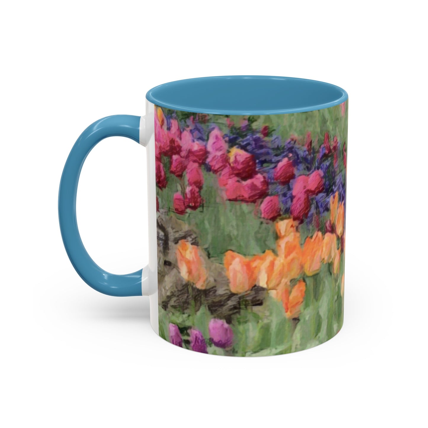 Accent Coffee Mug (11, 15oz) ... Skagit Valley Tulips ... Skagit Valley, Washington ... Family Archives ... Original Works ... Circa 1980's ...