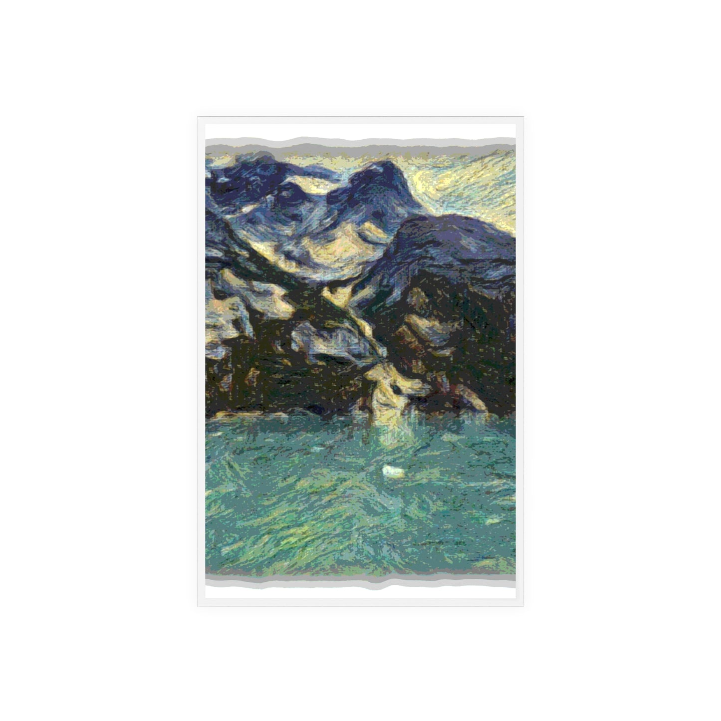 Acrylic Sign with Wooden Stand ... Tracy Arm Fjord ... South Of Skagway, Alaska ... Summer: June 2024 ... Original Works ...