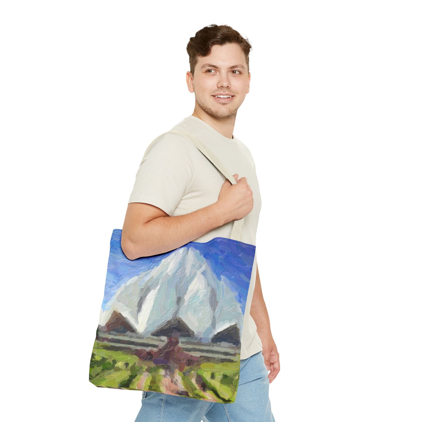 Tote Bag (AOP) ... Bahai'i-House-Of-Worship ... "New Delhi's World-Famous Lotus Temple" ... Original Works ... Delhi, India: Circa 2003-2007 ...