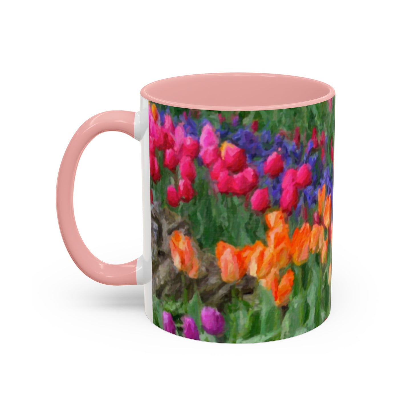 Accent Coffee Mug (11, 15oz) ... Skagit Valley Tulips ... Skagit Valley, Washington ... Family Archives ... Original Works ... Circa 1980's ...