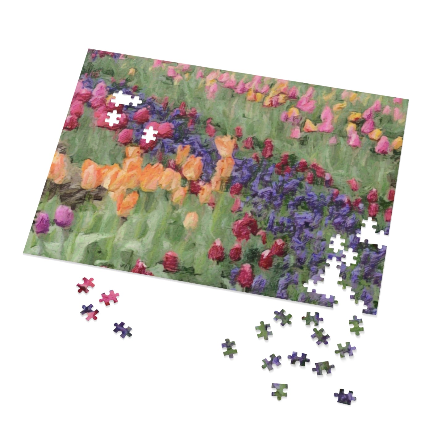 Jigsaw Puzzle (30, 110, 252, 500,1000-Piece) ... Skagit Valley Tulips ... Skagit Valley, Washington ... Family Archives ... Original Works ... Circa 1980's ...