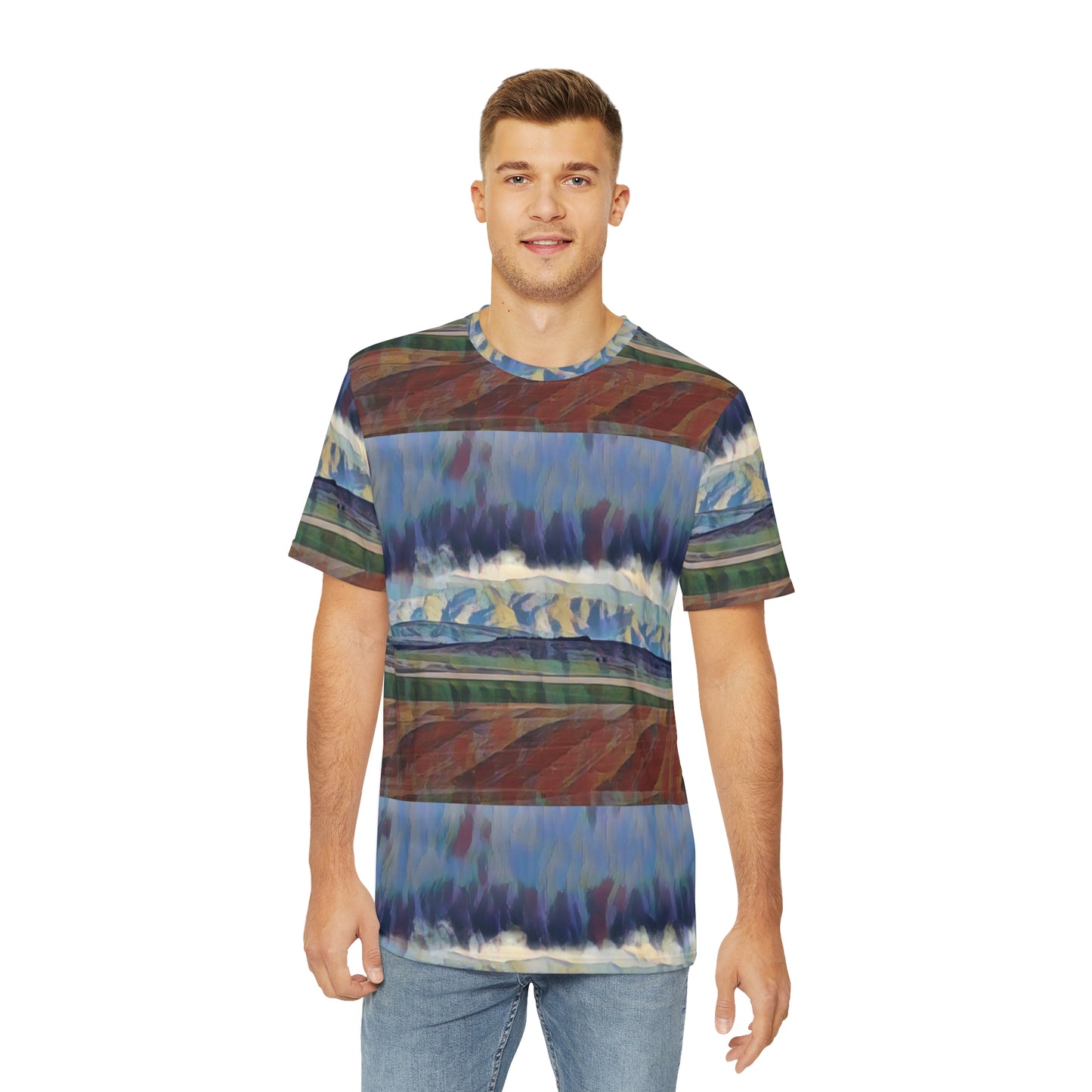 Men's Polyester Tee (AOP) ... On-The-Prairie .. "The Storm Is Brewing" ... Central Idaho: November 2023 ... Original Works ...