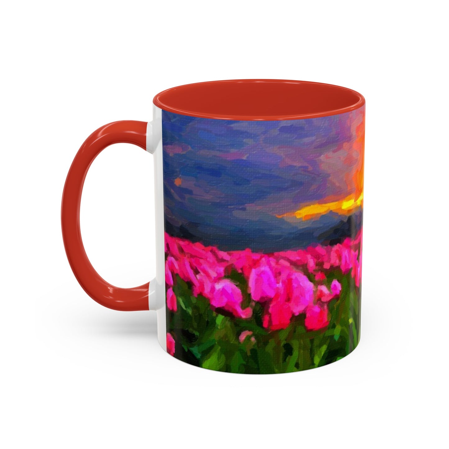 Accent Coffee Mug (11, 15oz) ... Skagit Valley Tulips ... Skagit Valley, Washington ... Family Archives ... Original Works ... Circa 1980's ...