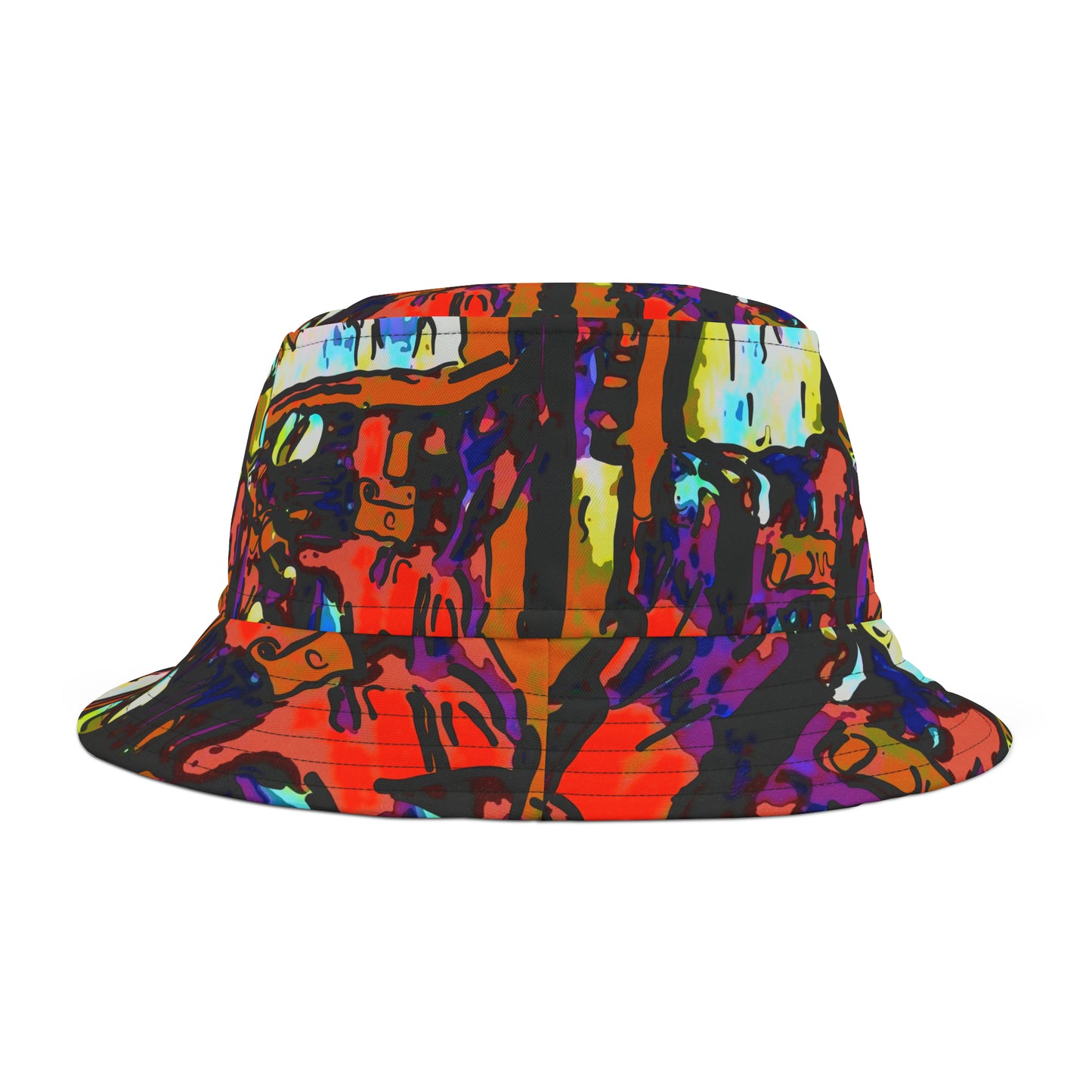 Bucket Hat (AOP) ... The Sights ... 'The Sounds' (Honk-Honk-Honk-Honk) ... The Smells ... Humanity ... "A Ride In A Rickshaw" ... Delhi, India ... Original Works ...