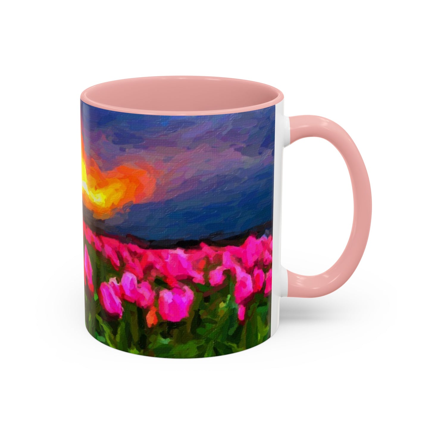 Accent Coffee Mug (11, 15oz) ... Skagit Valley Tulips ... Skagit Valley, Washington ... Family Archives ... Original Works ... Circa 1980's ...
