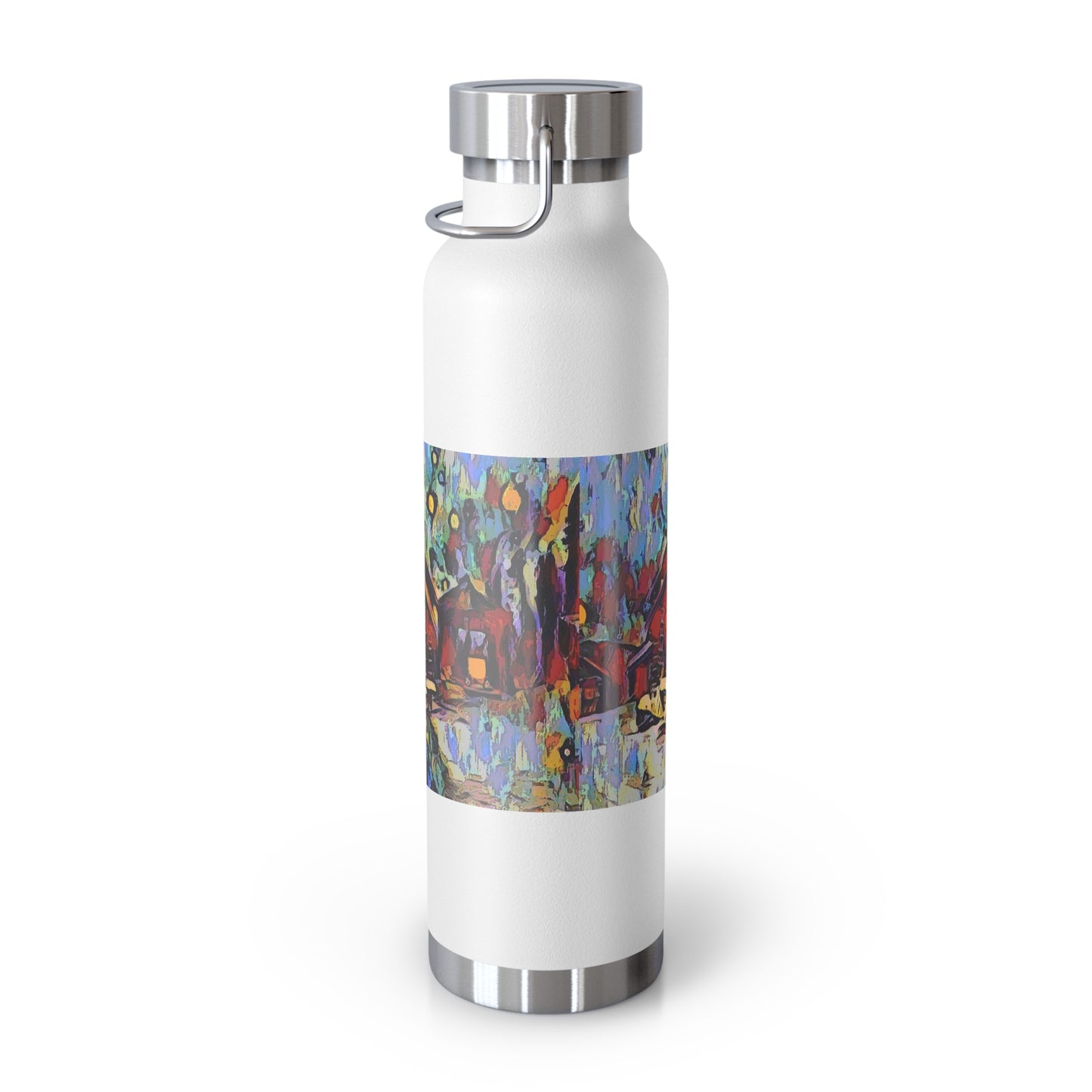 Copper Vacuum Insulated Bottle, 22oz ... A Very Abstract "Mountain Winter Scene" ... Original Works. Copyright Phot's Photo_LODA: Les Objets D'Art. December 2023 ...