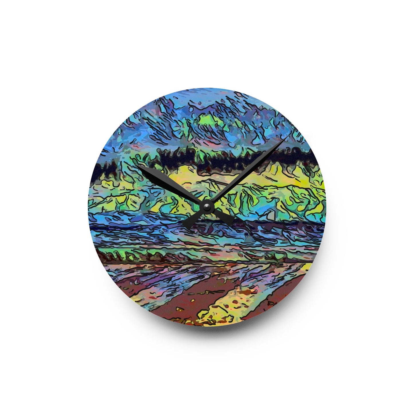 Acrylic Wall Clock ... On-The-Prairie .. "The Storm Is Brewing" ... Central Idaho: November 2023 ... Original Works ...
