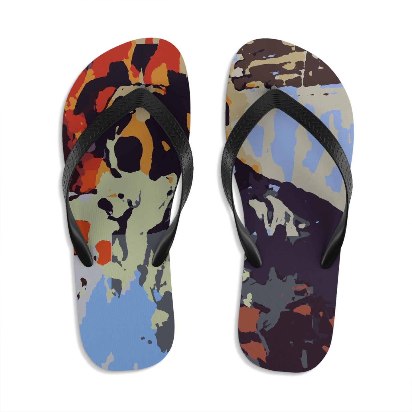 Unisex Flip-Flops ... Ozzie-Hippensteel ... "Don't Cry Now ... Dry-Your_Eyes ... On The Wind". Oriignal Works. May 2023.