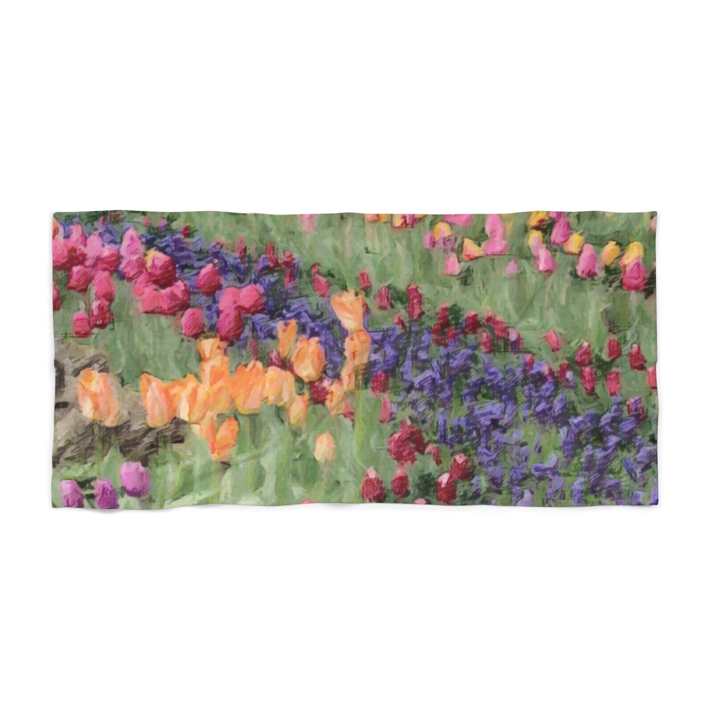 Beach Towel ... Skagit Valley Tulips ... Skagit Valley, Washington ... Family Archives ... Original Works ... Circa 1980's ...