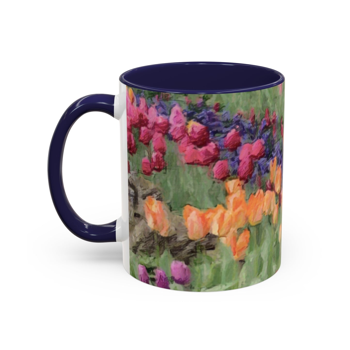 Accent Coffee Mug (11, 15oz) ... Skagit Valley Tulips ... Skagit Valley, Washington ... Family Archives ... Original Works ... Circa 1980's ...