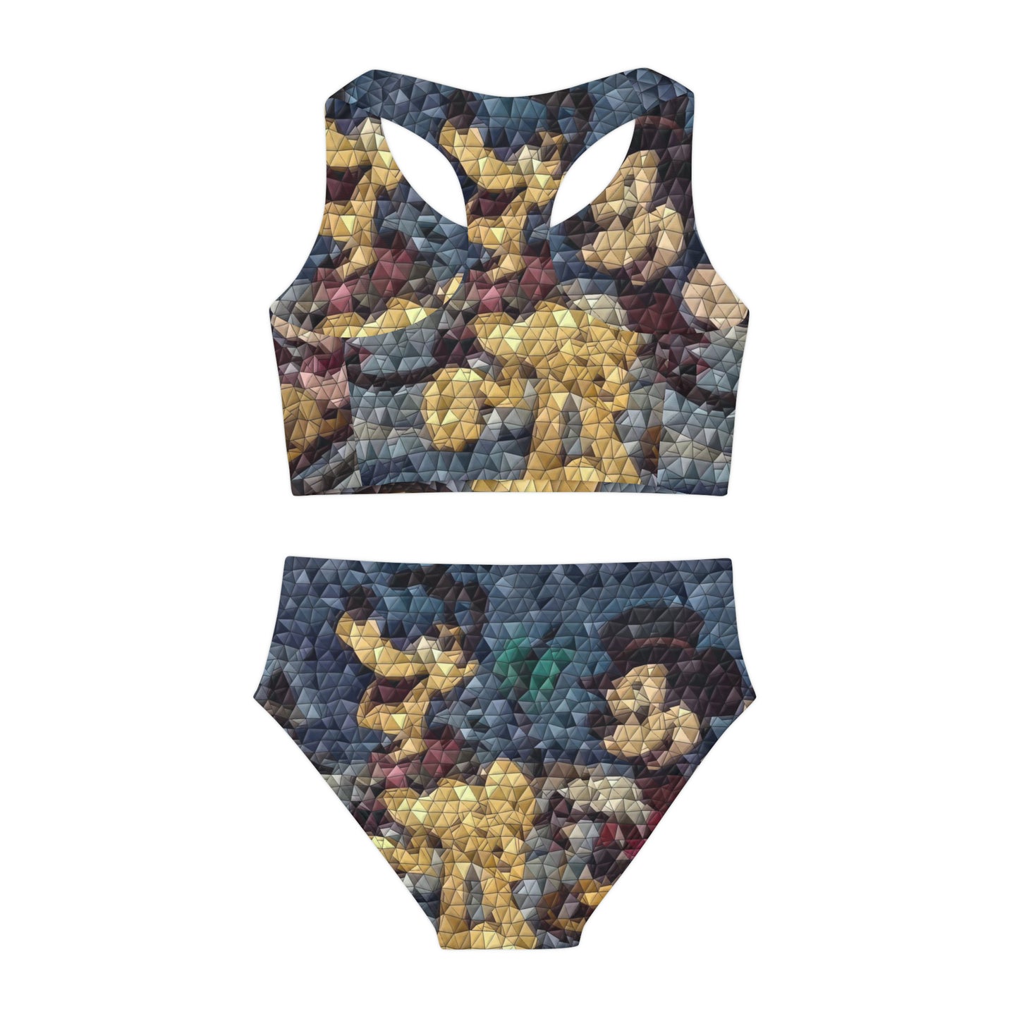 Girls Two Piece Swimsuit (AOP) ... Mickey_N_Minnie Mouse & Pluto ... "A Winter Sleigh Ride" ... Original Works. Winter 2023 ...