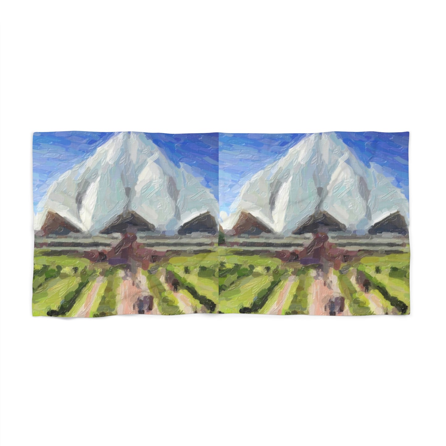 Beach Towel ... Bahai'i-House-Of-Worship ... "New Delhi's World-Famous Lotus Temple" ... Original Works ... Delhi, India: Circa 2003-2007 ...