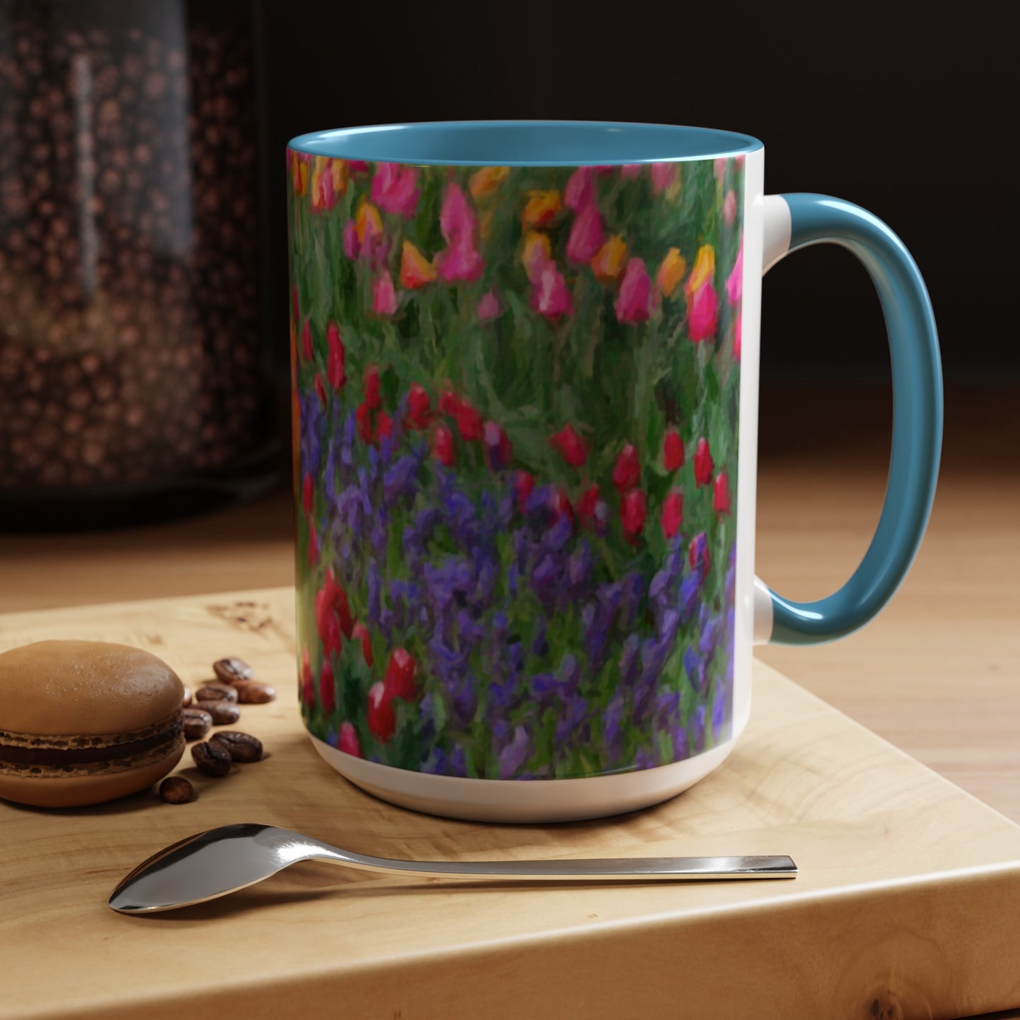 Accent Coffee Mug (11, 15oz) ... Skagit Valley Tulips ... Skagit Valley, Washington ... Family Archives ... Original Works ... Circa 1980's ...