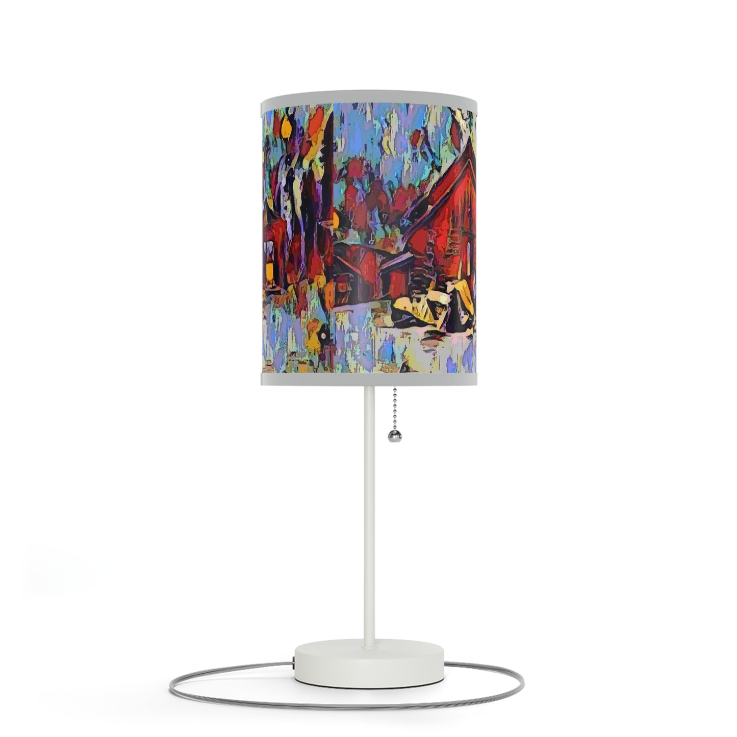 Lamp on a Stand, US|CA plug ... A Very Abstract "Mountain Winter Scene" ... Original Works. Copyright Phot's Photo_LODA: Les Objets D'Art. December 2023 ...