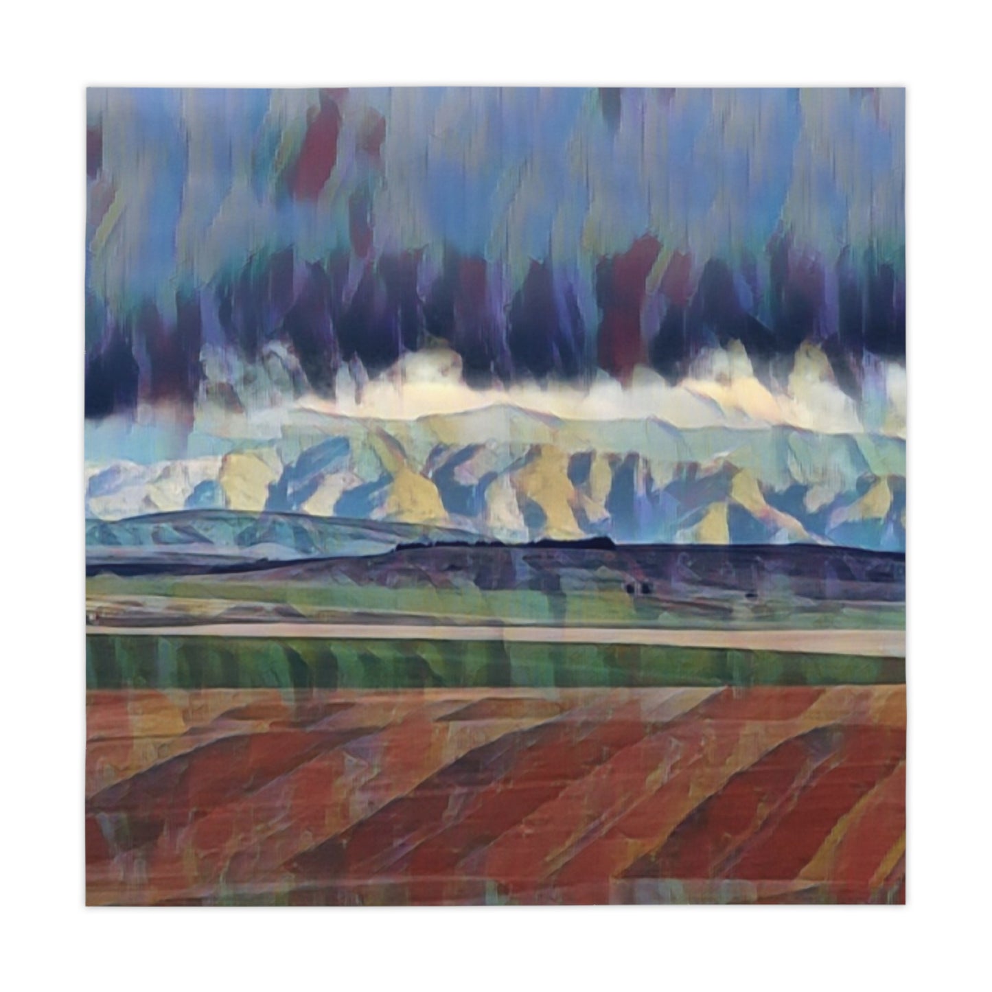 Tablecloth ...  On-The-Prairie .. "The Storm Is Brewing" ... Central Idaho: November 2023 ... Original Works ...
