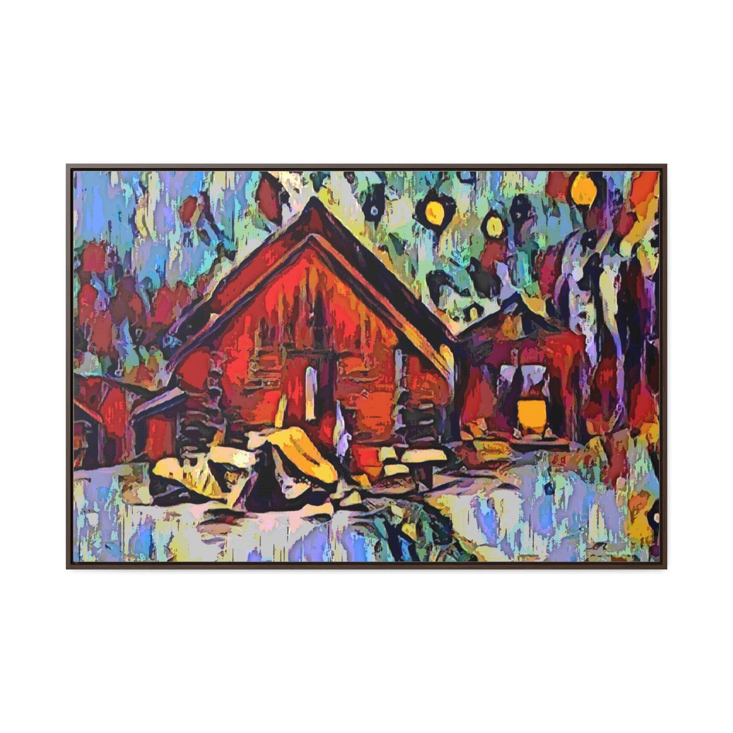 Gallery Canvas Wraps, Horizontal Frame ... A Very Abstract "Mountain Winter Scene" ... Original Works. Copyright Phot's Photo_LODA: Les Objets D'Art. December 2023 ...
