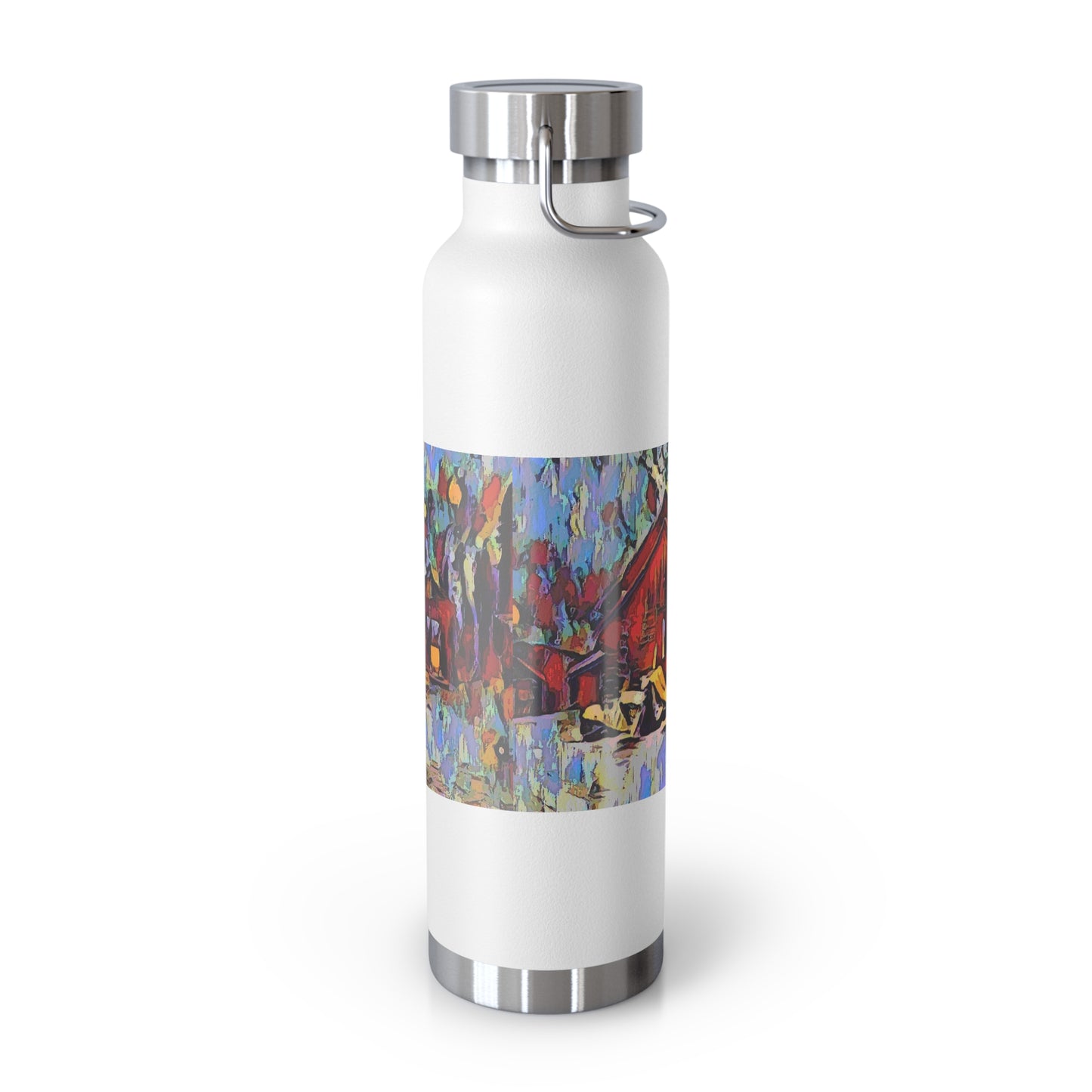Copper Vacuum Insulated Bottle, 22oz ... A Very Abstract "Mountain Winter Scene" ... Original Works. Copyright Phot's Photo_LODA: Les Objets D'Art. December 2023 ...
