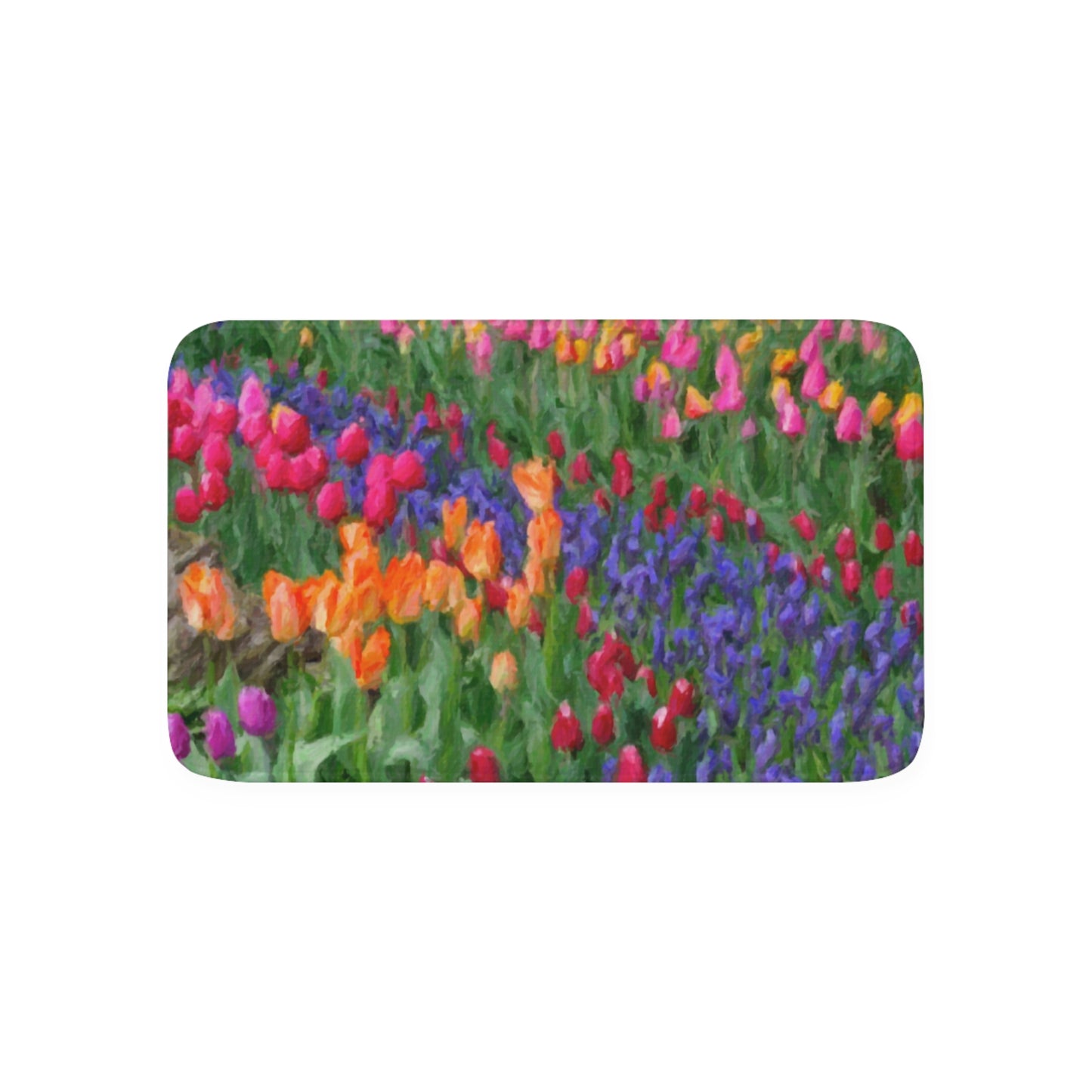 Memory Foam Bath Mat ... Skagit Valley Tulips ... Skagit Valley, Washington ... Family Archives ... Original Works ... Circa 1980's ...