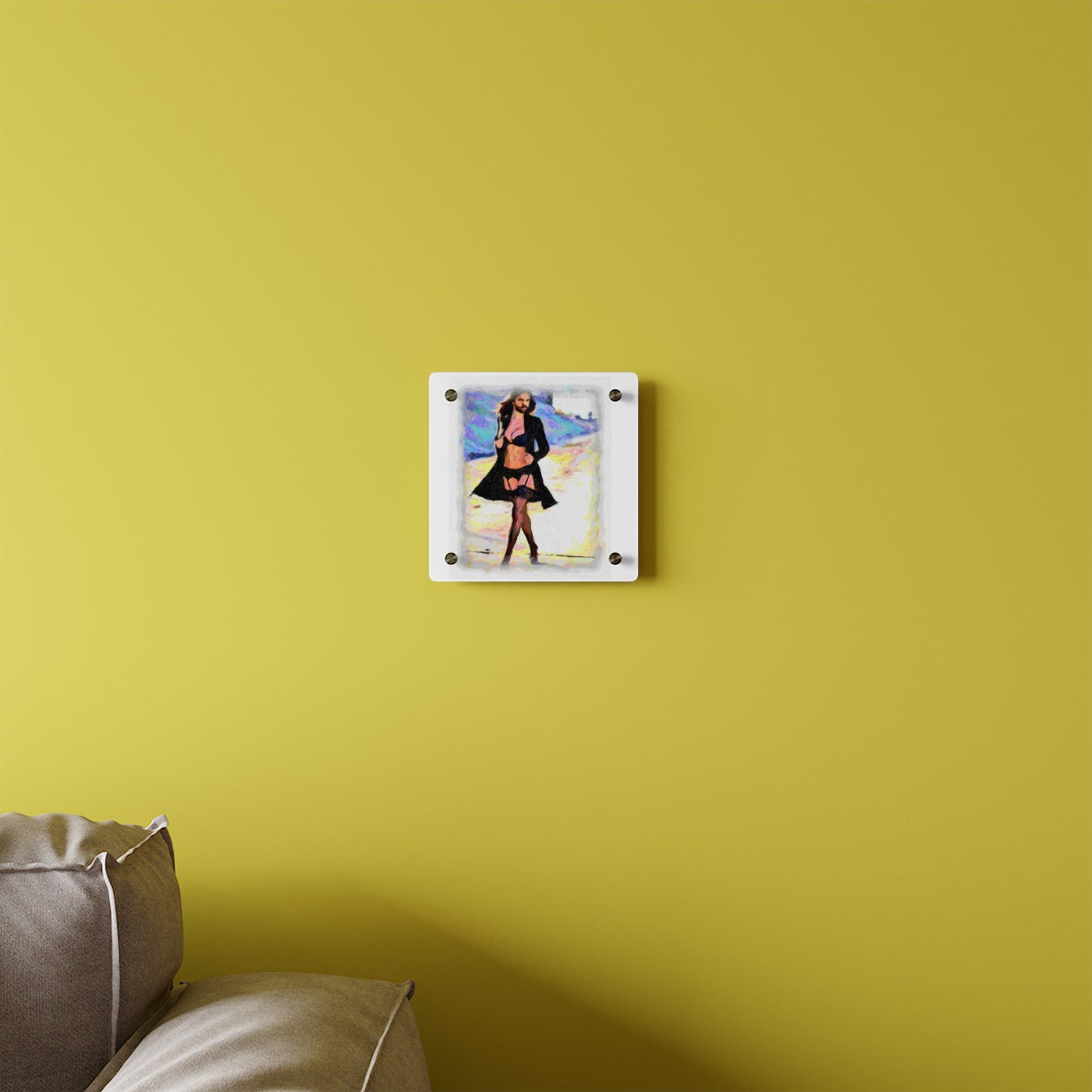 Acrylic Wall Art Panels ... The Low Spark of High_HEELED_Boys ... 'Garterbelt & Bra Inclusive!' ... Original Works ...